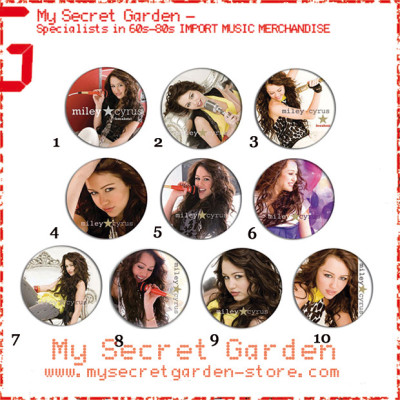 Miley Cyrus - Breakout Pinback Button Badge Set ( or Hair Ties / 4.4 cm Badge / Magnet / Keychain Set )